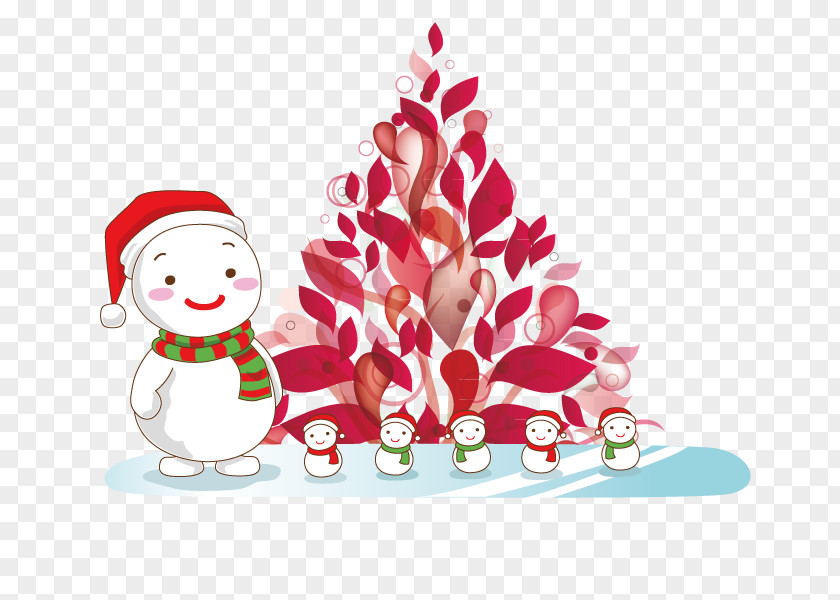 Creative Christmas Tree Illustration PNG