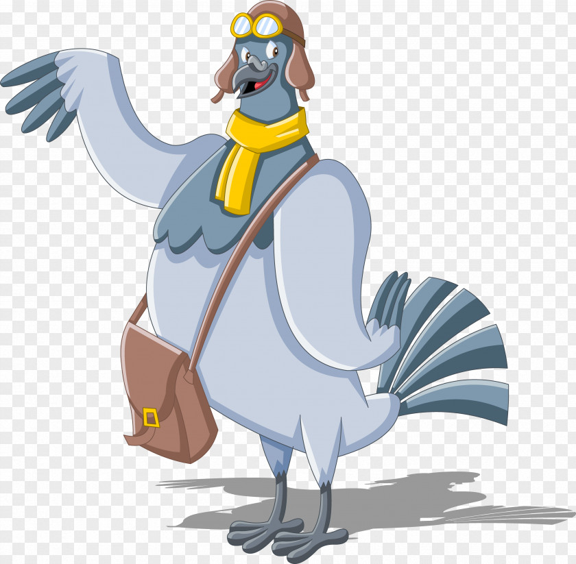 Pigeon Homing Mail Carrier Cartoon Clip Art PNG