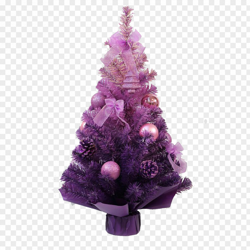 Purple Christmas Tree MINI Cooper Ornament PNG