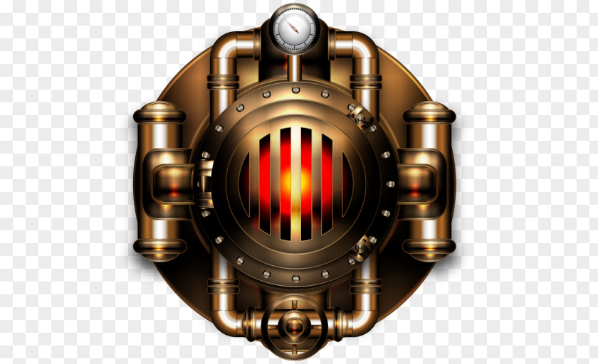 Steampunk Water-tube Boiler Steam Engine Dandang Drum PNG