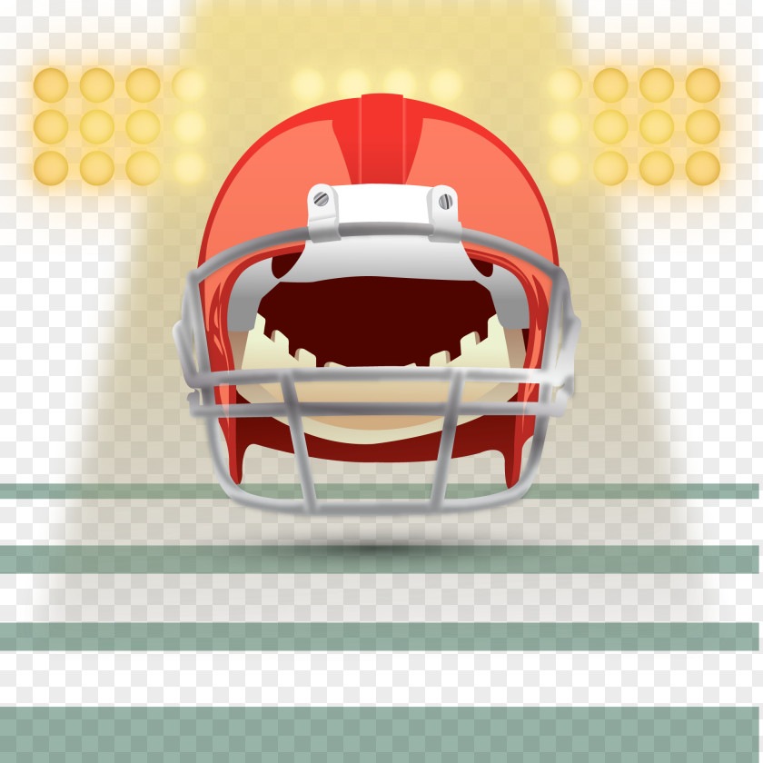 Vector Realistic American Football Helmet PNG