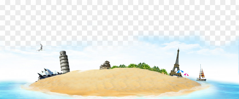 Beach Poster Drink Illustration PNG