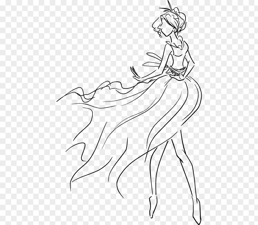 Woman Line Art Drawing Clip PNG
