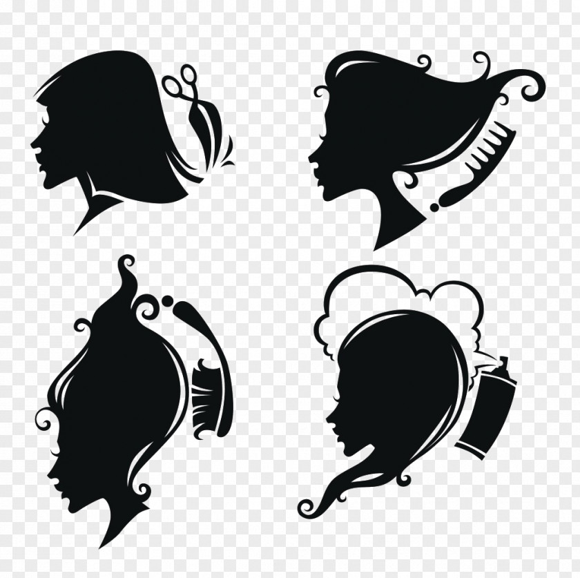 Hairdressing Comb Beauty Parlour Hairdresser Silhouette PNG