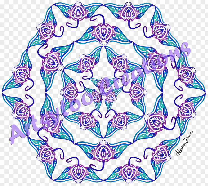 Line Symmetry Kaleidoscope Leaf Pattern PNG