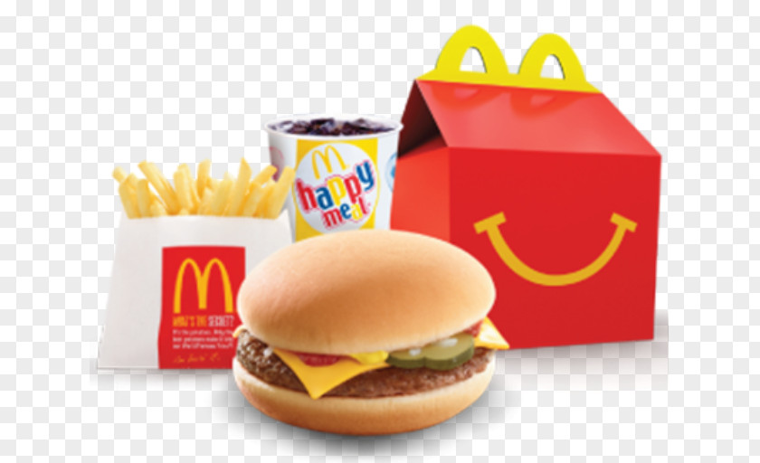 Menu McDonald's Cheeseburger Hamburger Fizzy Drinks French Fries PNG