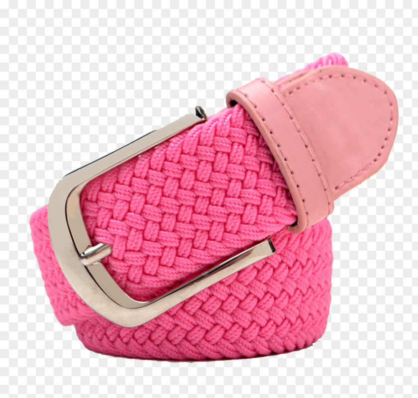 Antarctic Lady Pink Knit Belt Buckle PNG