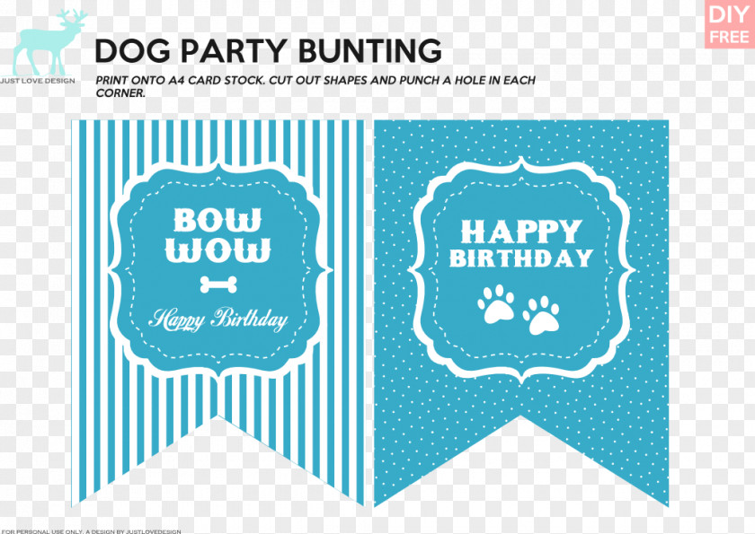 Birthday Paper Bunting Dog Hello Kitty PNG