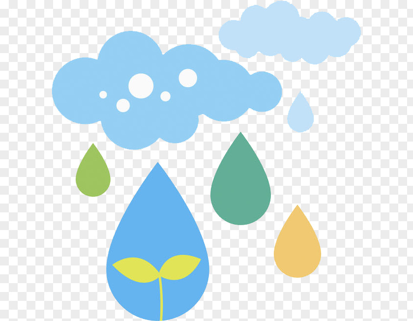 Blue Clouds Cloud Computing Drop PNG