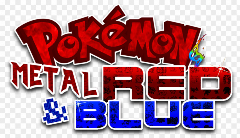 Blue Metal Pokémon Red And Logo Poké Ball Font PNG