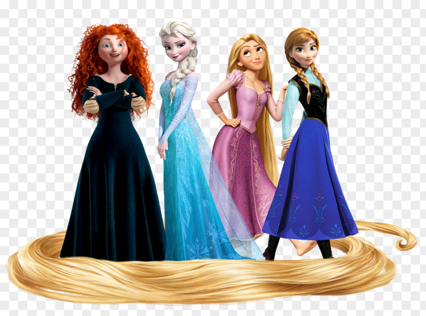 Elsa Rapunzel Merida Anna Disney Princess PNG