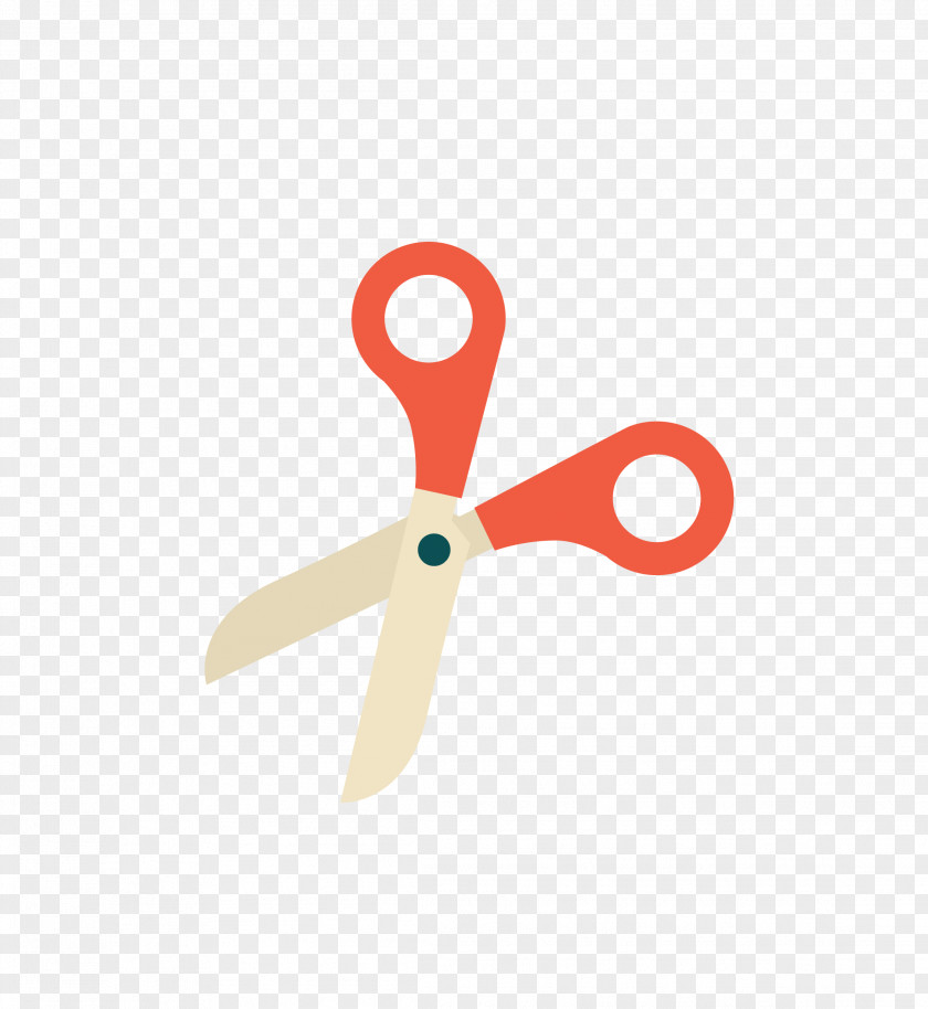 Vector Red Cartoon Scissors Drawing PNG