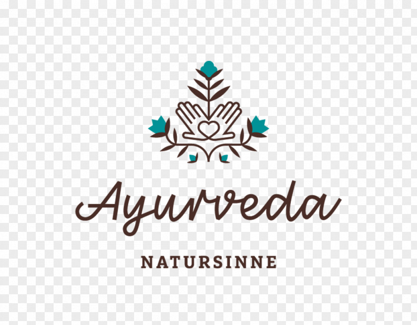 Ayurveda Logo Turquoise Font PNG