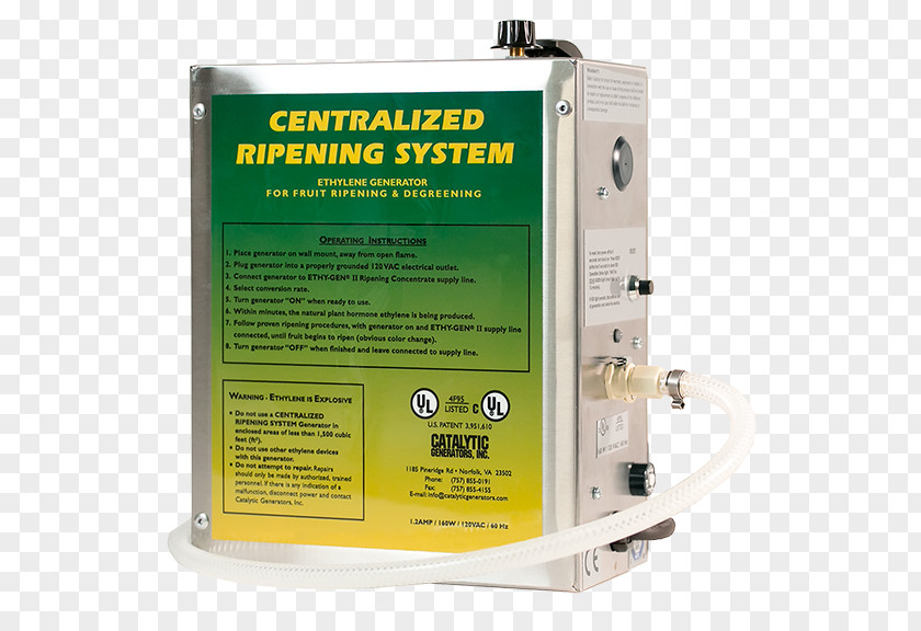 Centralization Catalytic Generators, LLC Ethylene Ripening Catalysis Electric Generator PNG