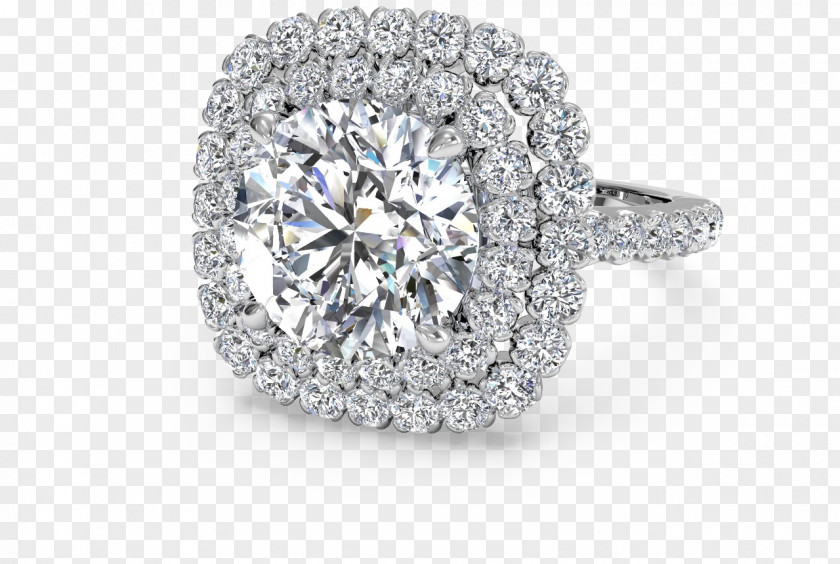 Ring Engagement Diamond Cut Wedding PNG