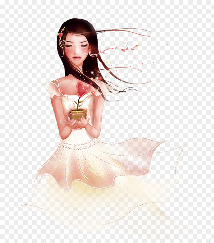 Section 3.8 Goddess Cartoon Characters Love You Forever Illustration PNG