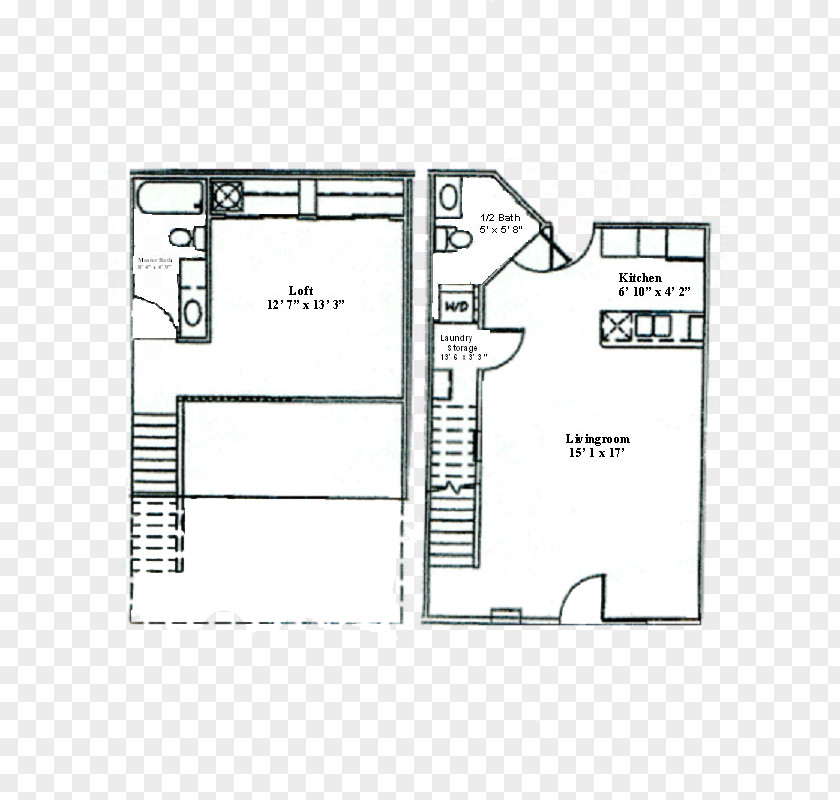 Apartment Floor Plan House Loft Bedroom PNG