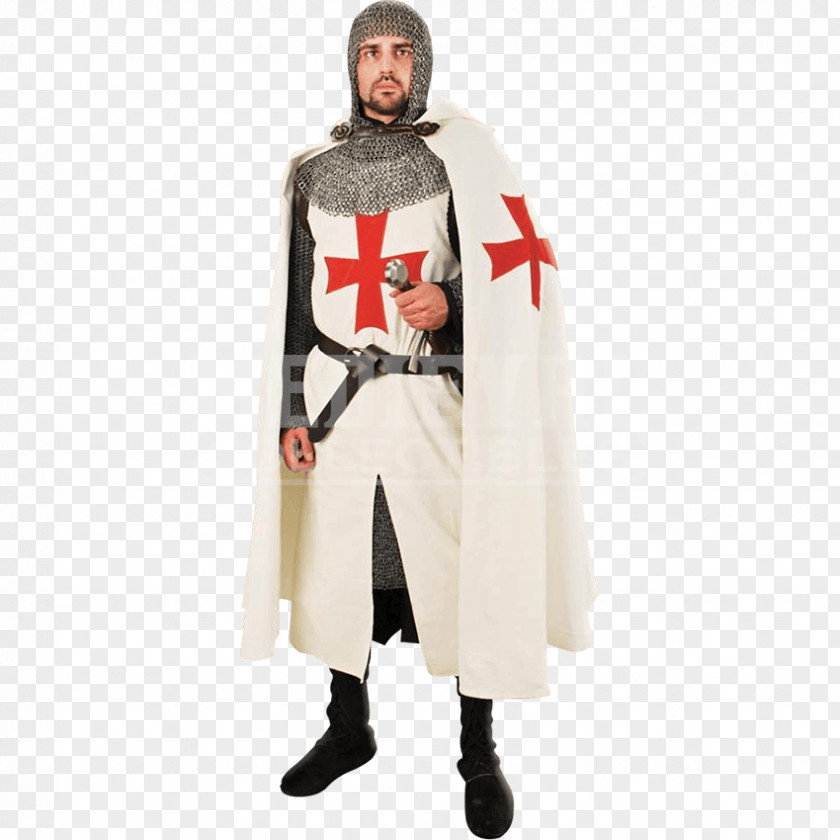 Knight Templar Crusades Robe Knights Cloak Cape PNG