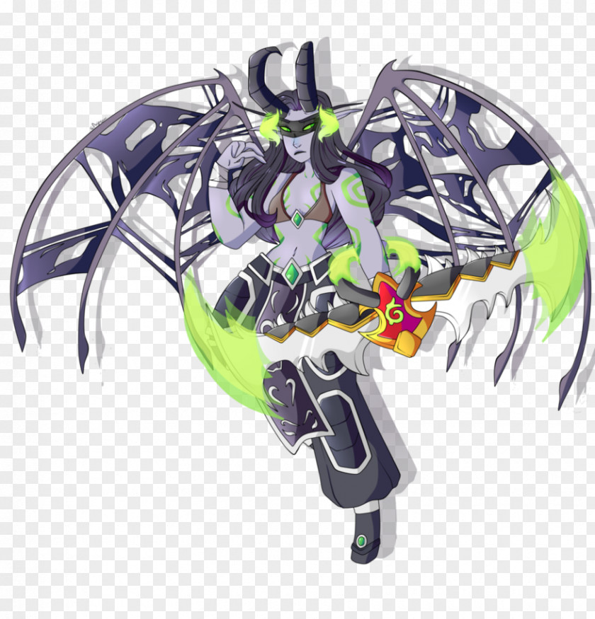 Demon Hunter Character PNG