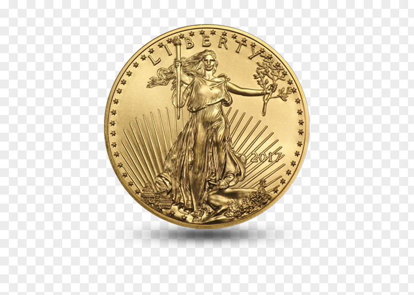 Gold American Eagle Bullion Coin PNG