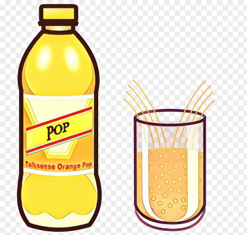 Bottle Yellow Drink Water Glass PNG