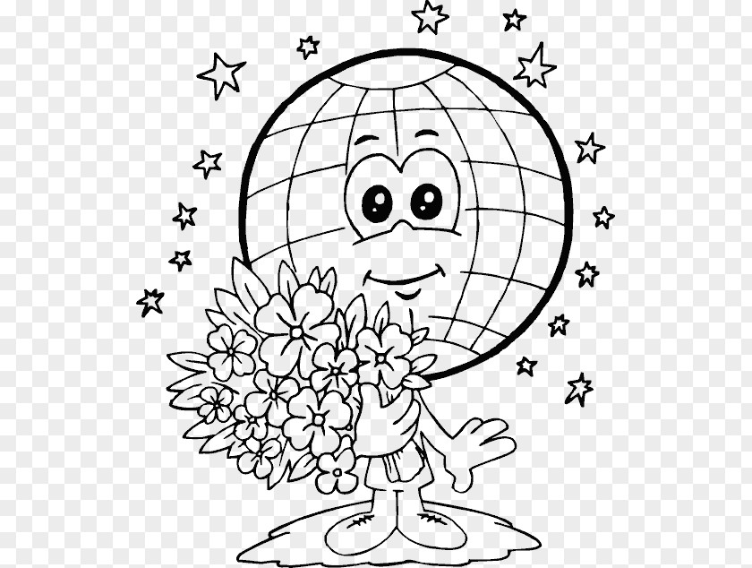 Bouquet Earth Day Child Drawing Coloring Book PNG