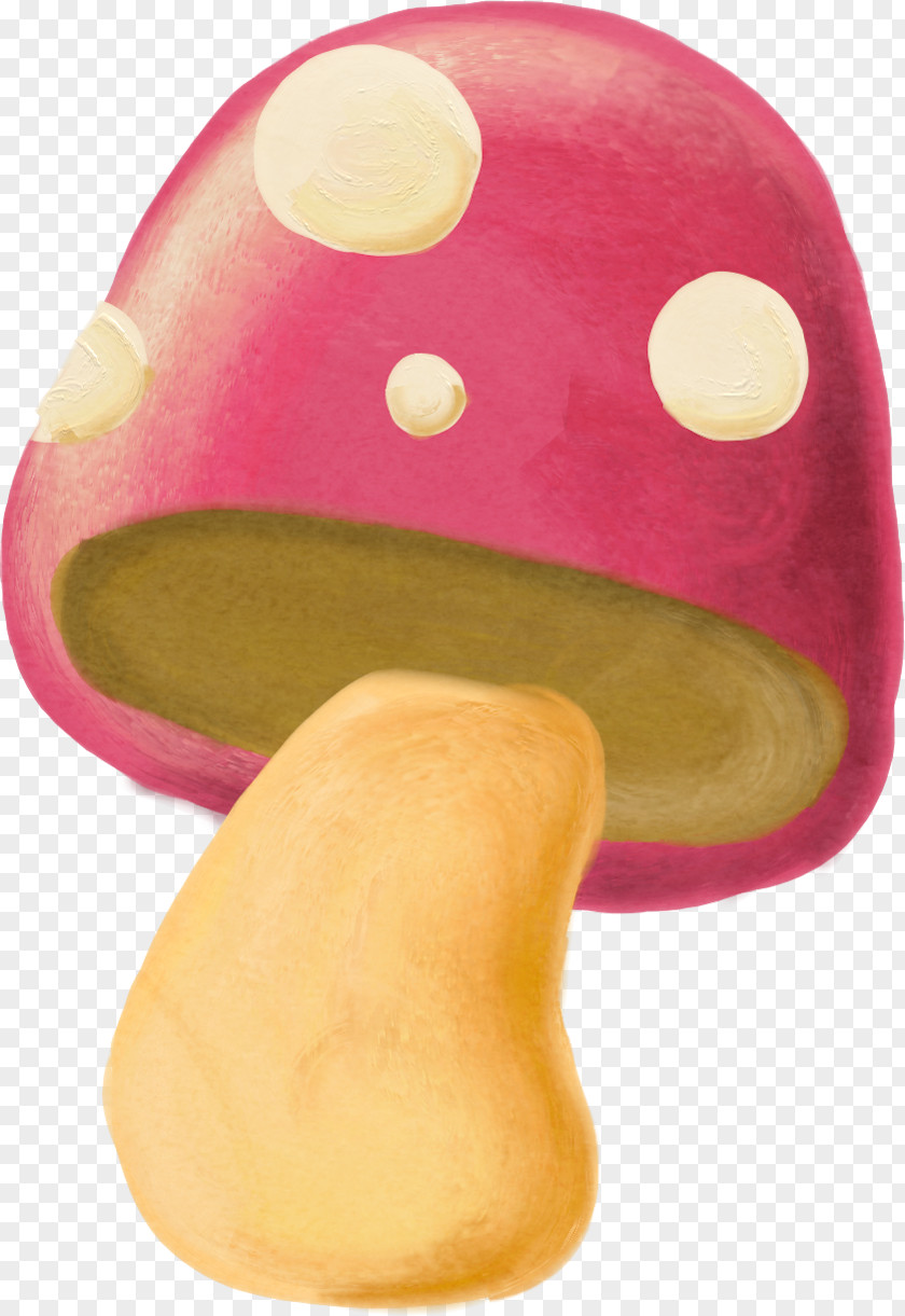 Hand-painted Pink Cartoon Mushrooms Mushroom PNG