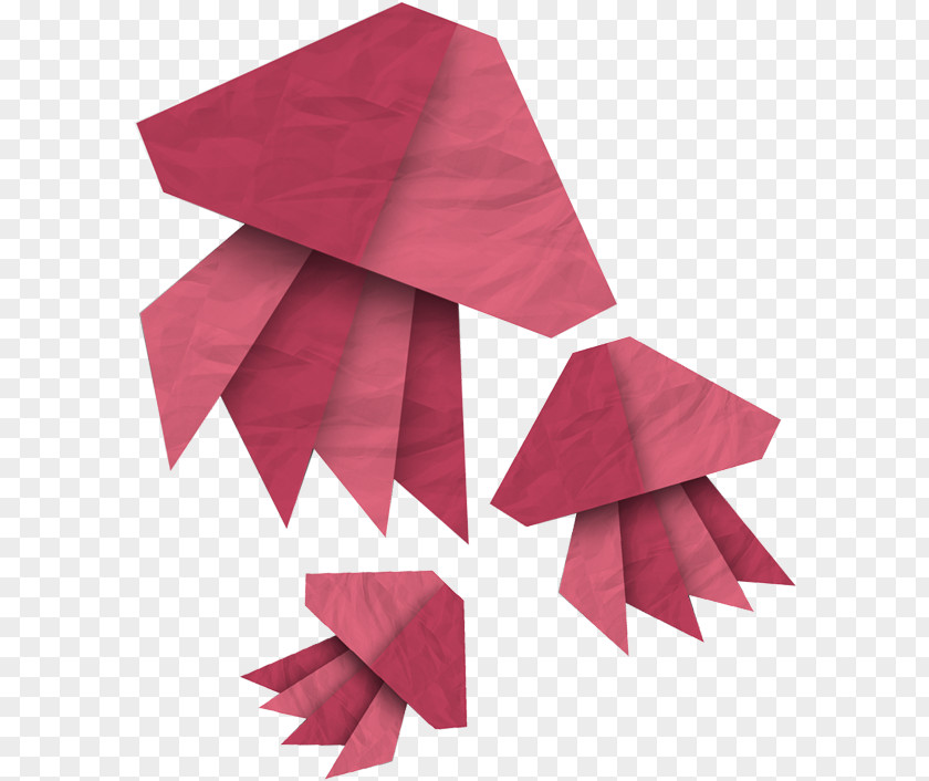 Marketing Origami Paper Jellyfish PNG