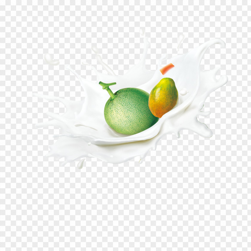 Thrown Into Milk Fruit Lime Clip Art PNG