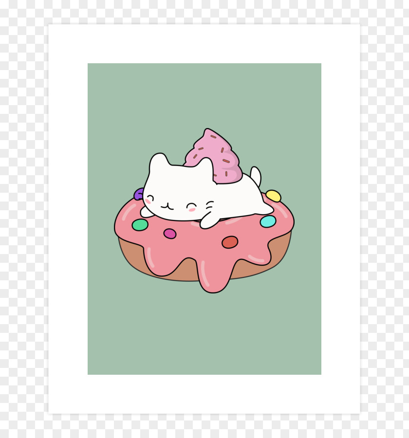 Donuts Kawaii Clip Art Illustration Pink M Finger Animal PNG