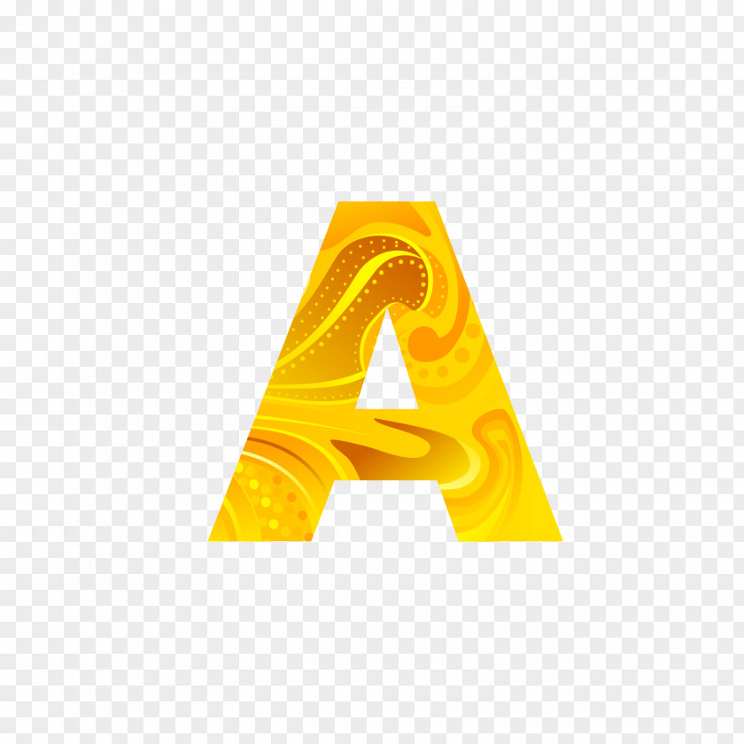 Golden Letters A Letter Euclidean Vector Font PNG