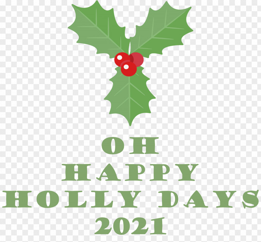 Happy Holly Days Christmas Winter PNG