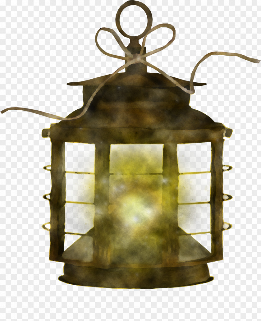 Lighting Lantern Light Fixture Brass Metal PNG