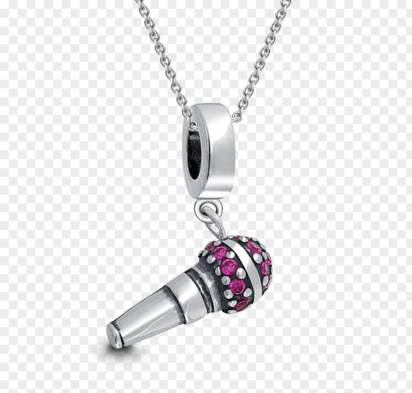 Silver Microphone Charm Bracelet Pandora Jewellery Cubic Zirconia PNG