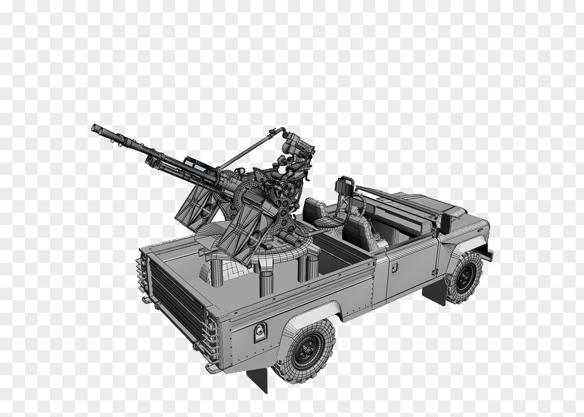 Defender Armored Car Self-propelled Artillery Gun Turret Plastic Vehicle PNG