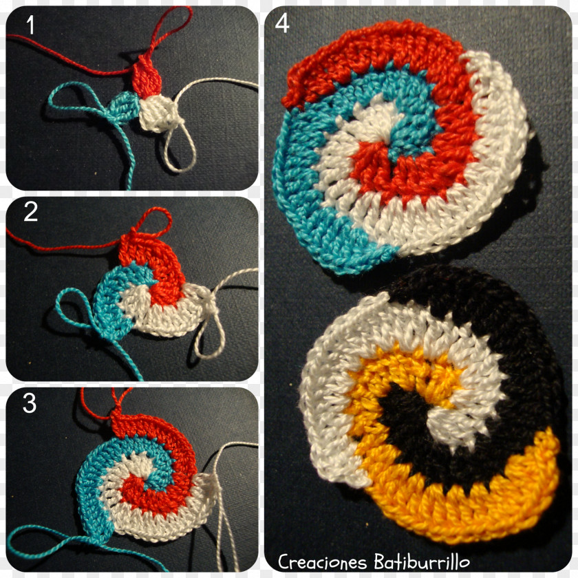 Dreamcatcher Crochet Spiral Textile Pattern PNG