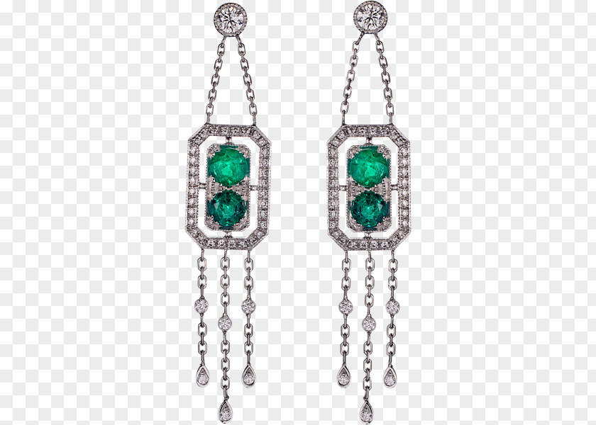 Emerald Earring Jewellery Diamond Gold PNG