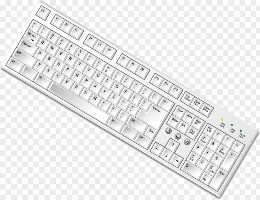 White Keyboard Decoration Design Vector Computer Download PNG