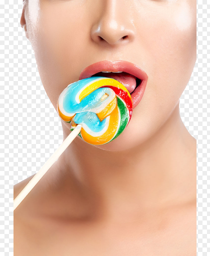 Beauty And Candy Lollipop Stick Sweetness Eating PNG