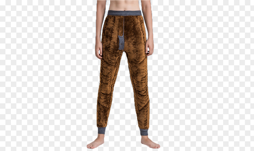 Camel Men And Women Winter Plus Thick Fat Maoku Trousers Jeans PNG