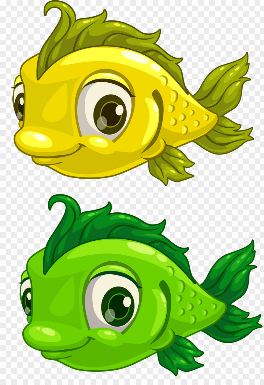 Fish Cartoon Green Clip Art PNG