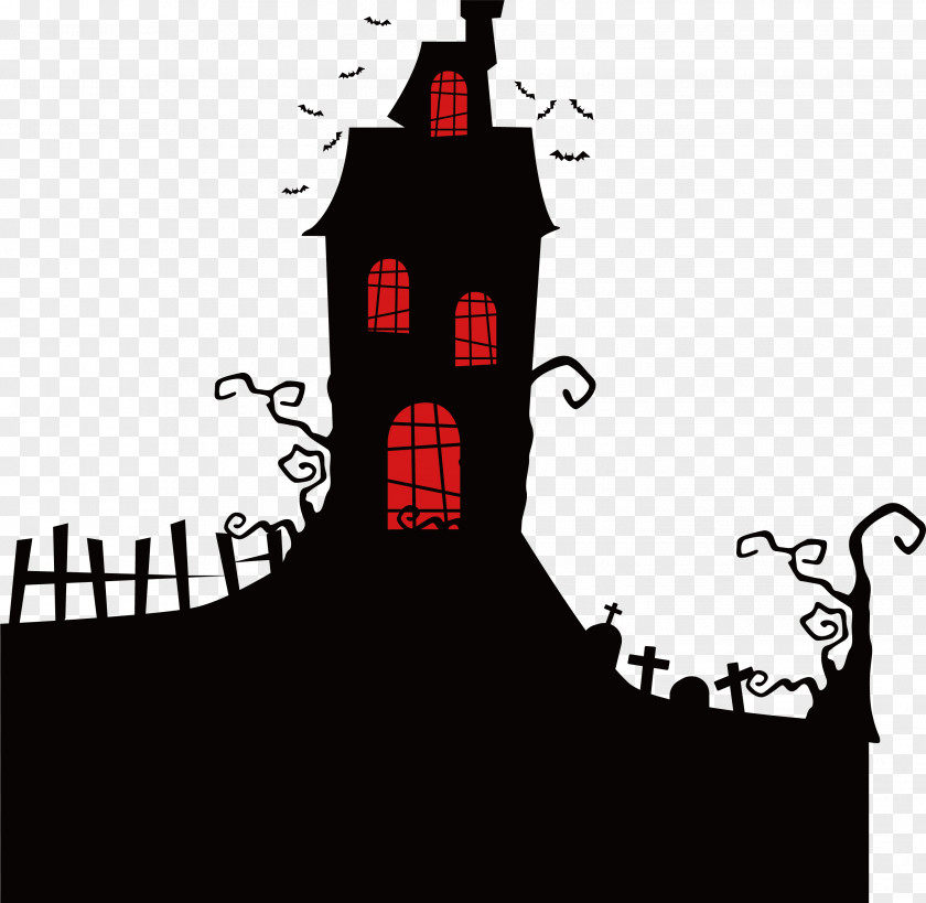 Halloween Spooky Castle PNG