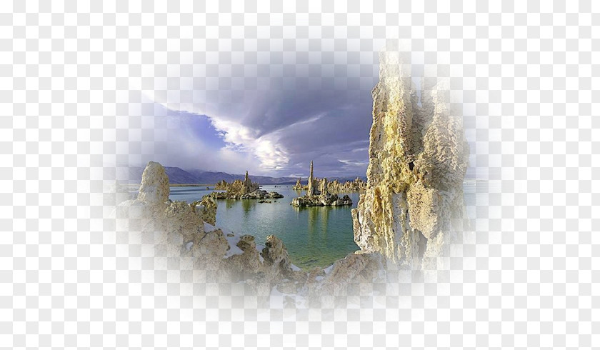 Lac Mono Lake Tufa Salt Photography PNG