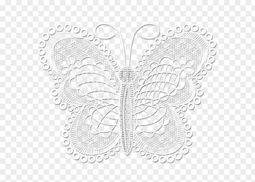 Pretty Butterfly Pattern Jewelry Motif PNG