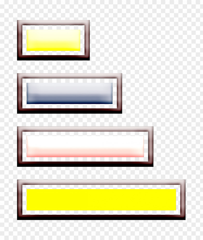 Rectangle Yellow Bar Icon Chart Financial PNG