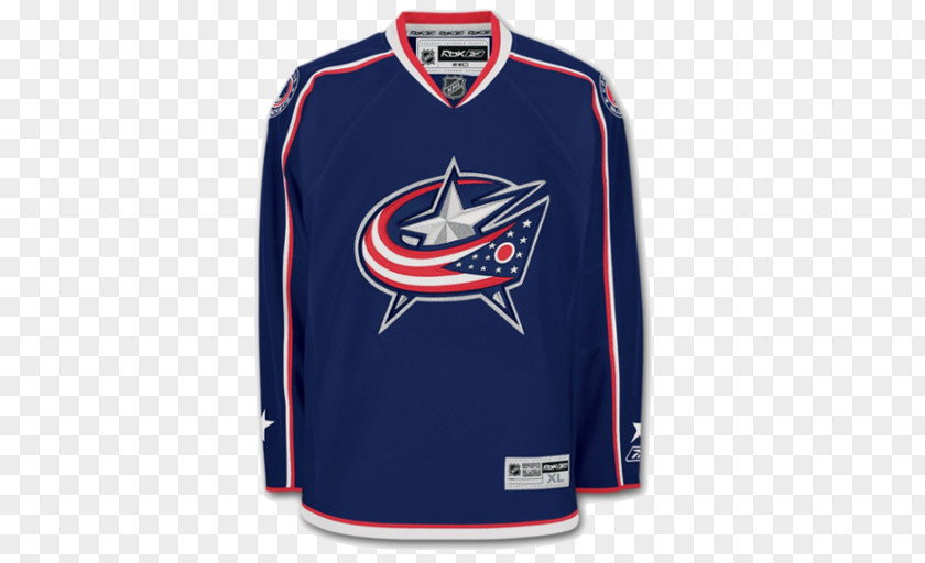 Reebok Columbus Blue Jackets National Hockey League NHL Uniform Jersey PNG