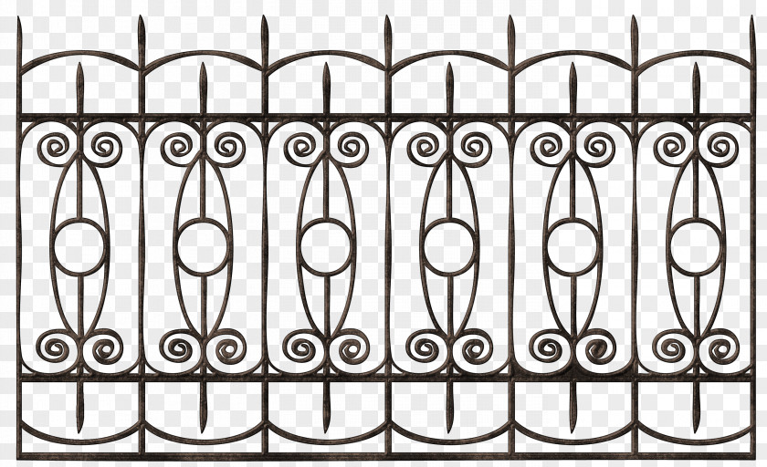 Transparent Ornamental Iron Fence Clipart Wrought Clip Art PNG