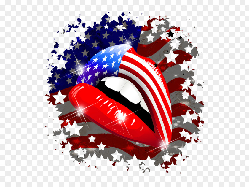 United States Flag Of The Lipstick PNG