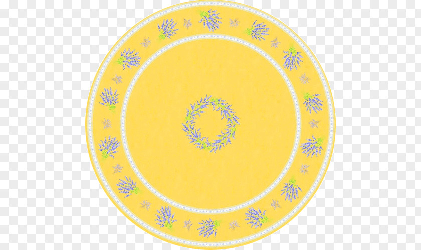 Valensole Platter Yellow Tablecloth Cotton PNG