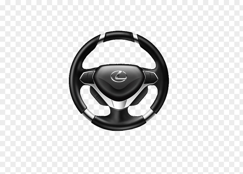 Black And Silver Car Steering Wheel Rim Vehicle Audio Automotive Design Radio PNG
